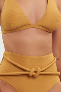 TOP BUZIOS CANELADO GOLD E CALCINHA IPANEMA CANELADO GOLD