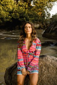 BATA CURTA MANGA LONGA LISTRADO SUNSET