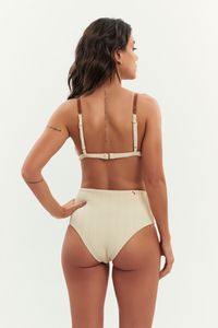 TOP TRANCOSO CROCHET CRU E CALCINHA IPANEMA CROCHET CRU