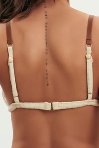 TOP TRANCOSO CROCHET CRU E CALCINHA IPANEMA CROCHET CRU