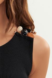 TOP IPANEMA CANELADO BLACK E CALCINHA IPANEMA CANELADO BLACK