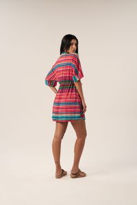 BATA CURTA KIMONO LISTRADO SUNSET