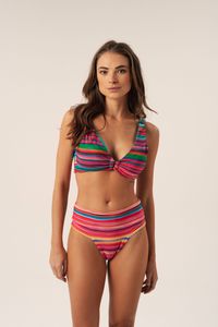 TOP SURF ARGOLA CÔCO SUNSET E CALCINHA CÓS LARGO DUPLA FACE SUNSET