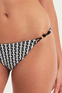 TOP ANGRA JACQUARD PRETO E BRANCO E CALCINHA TRANCOSO JACQUARD PRETO E BRANCO