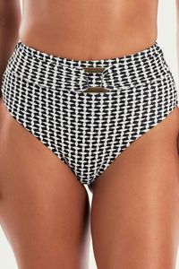 CALCINHA IPANEMA JACKARD PRETO/BRANCO
