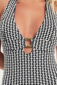 MAIÔ MALDIVAS JACQUARD PRETO E BRANCO