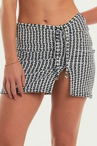 MINISSAIA ESTALEIRO JACQUARD PRETO E BRANCO