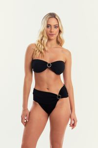 TOP CARAIVA JACQUARD BLACK E CALCINHA LEBLON JACQUARD BLACK