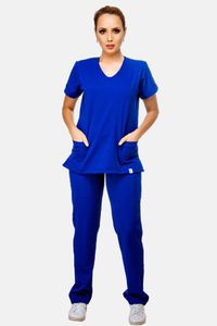 Scrub Feminino Basic Ana Azul Caneta