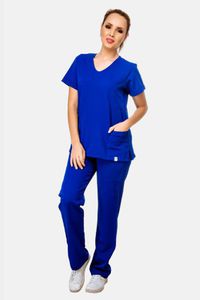 Scrub Feminino Basic Ana Azul Caneta