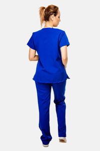 Scrub Feminino Basic Ana Azul Caneta