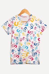 Blusa Estampada Mãos que Acolhem em Malha Confort