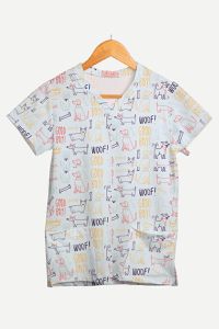 Blusa Estampada Cãoligrafia em Malha Confort
