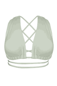 TOP FRENTE UNICA DRAPEADO COSTAS TRANÇADA TEXTURA OFF WHITE