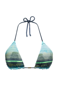 TOP CORTININHA DUPLA FACE DENIM/ LISTRADO E CALCINHA LACINHO DUPLA FACE DENIM/ LISTRADO