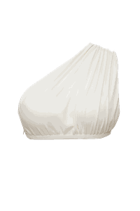 TOP DRAPEADO OMBRO SÓ TEXTURA OFF WHITE