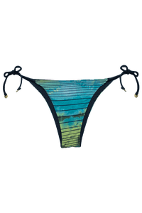 TOP CORTININHA DUPLA FACE DENIM/ LISTRADO E CALCINHA LACINHO DUPLA FACE DENIM/ LISTRADO