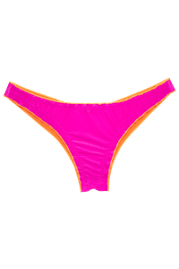 TOP CORTININHA RIPPLE DUPLA FACE LARANJA/ PINK E CALCINHA RIPPLE ANATÔMICA DUPLA FACE LARANJA/ PINK