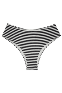 calcinha hot pants listrado preto/branco
