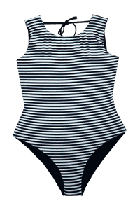 BODY DUPLA FACE LISTRADO PRETO E BRANCO