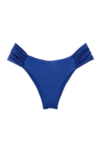 TOP CORTINÃO BABADOS CIRRÊ AZUL NEON E CALCINHA BORBOLETA CIRRÊ AZUL NEON