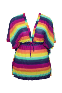 BATA CURTA MORCEGO LISTRADO RAINBOW