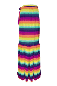 SAIA COMPRIDA RECORTES LISTRADO RAINBOW