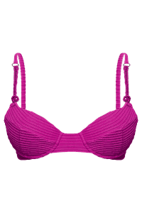 TOP MEIA TAÇA BOJO ALÇA TRANÇADA TEXTURA PINK