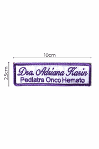 Bordado Patch Nome + Profissão