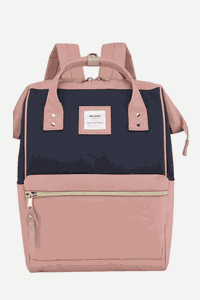Mochila EcoChic Azul e Salmão
