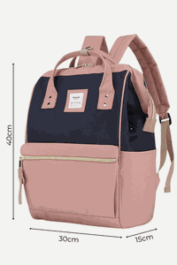 Mochila EcoChic Azul e Salmão