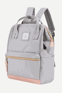 Mochila EcoChic Cinza e Rosa