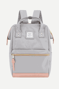 Mochila EcoChic Cinza e Rosa