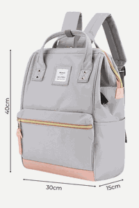 Mochila EcoChic Cinza e Rosa