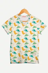 Blusa Estampada Baby Dino em Malha Confort