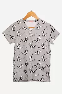 Blusa Estampada Salsicha em Malha Confort