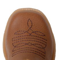 Bota Baby Texana De Couro Legítimo Bico Quadrado