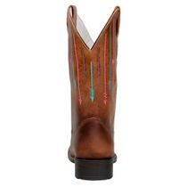 Bota Feminina Country Em Couro Bovino Com Bordados De Flechas