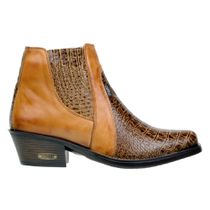 Botina Country Masculina De Couro Nobre Castor