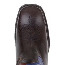 Bota Masculina Bico Quadrado Texana Em Couro Legitimo Azul