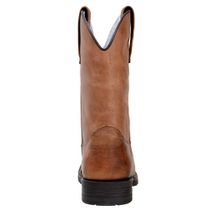 Bota Texana Masculina Cano Liso Em Couro Nobre Castor