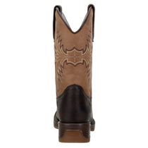 Bota Texana Masculina Cano Médio Em Couro Bovino