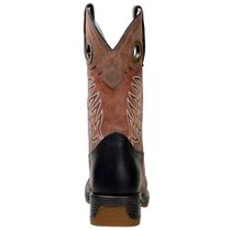 Bota Masculina Texana Bico Quadrado em Couro Legitimo Cor Havana