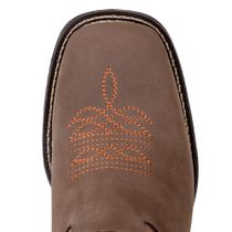 Bota Masculina Texana Bico Quadrado em Couro Legitimo Cor Havana