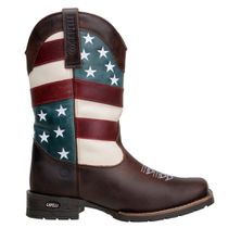 Bota Country Texana Em Couro Legítimo Bordados Cano Capelli Boots
