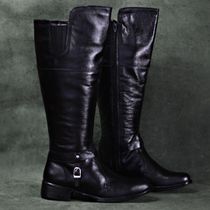 Bota Over Montaria Feminina De Cano Alto Couro Nobre Preto