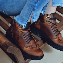Coturno Feminino Estilo Country Rustic Alto Conforto Couro