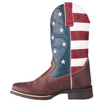 Bota Masculina Texana De Bico Quadrado U.s.a Em Couro Nobre Café