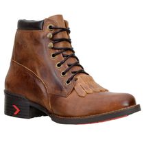 Coturno Country Masculino Em Couro Legitimo Cor Castor