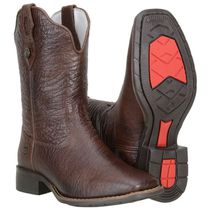 Bota Feminina Cano Curto Em Couro Mamute Cor Café